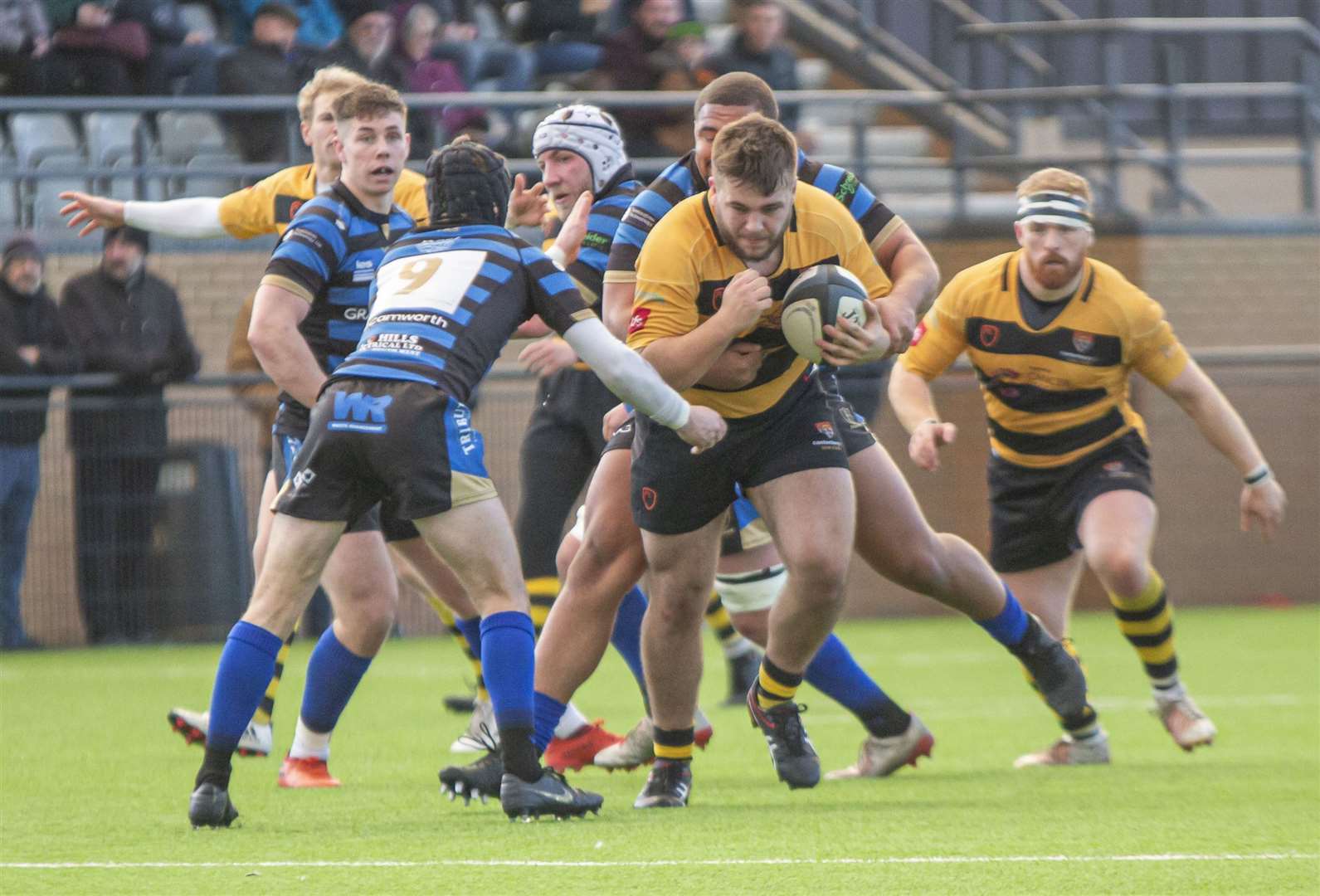 Canterbury's Billy Young takes on Dings Crusaders. Picture: Phillipa Hilton