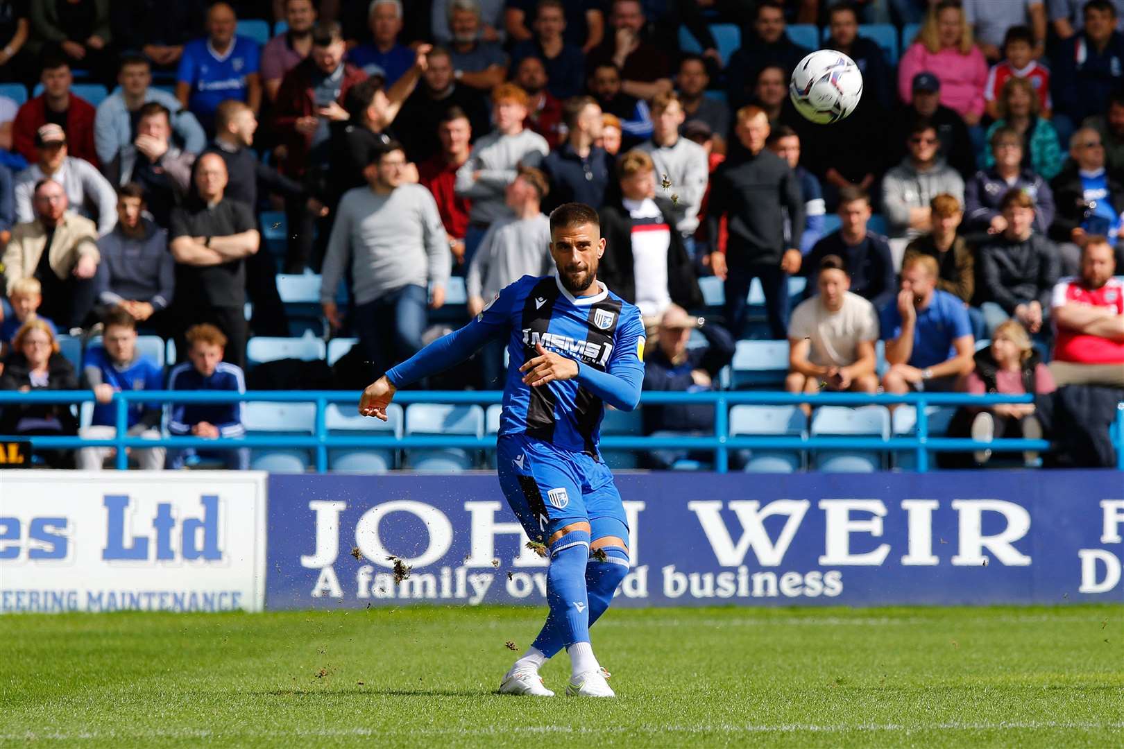 After one season away, defender Max Ehmer was back in Gillingham colours on Saturday. Picture: Andy Jones (49990586)