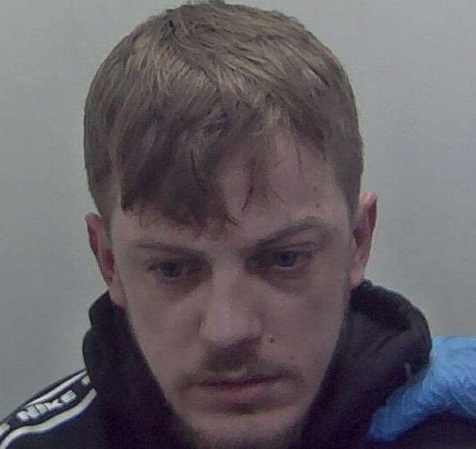 Liam Scott has been jailed for 31 months following a crime spree on December 30, 2023. Picture: Kent Police