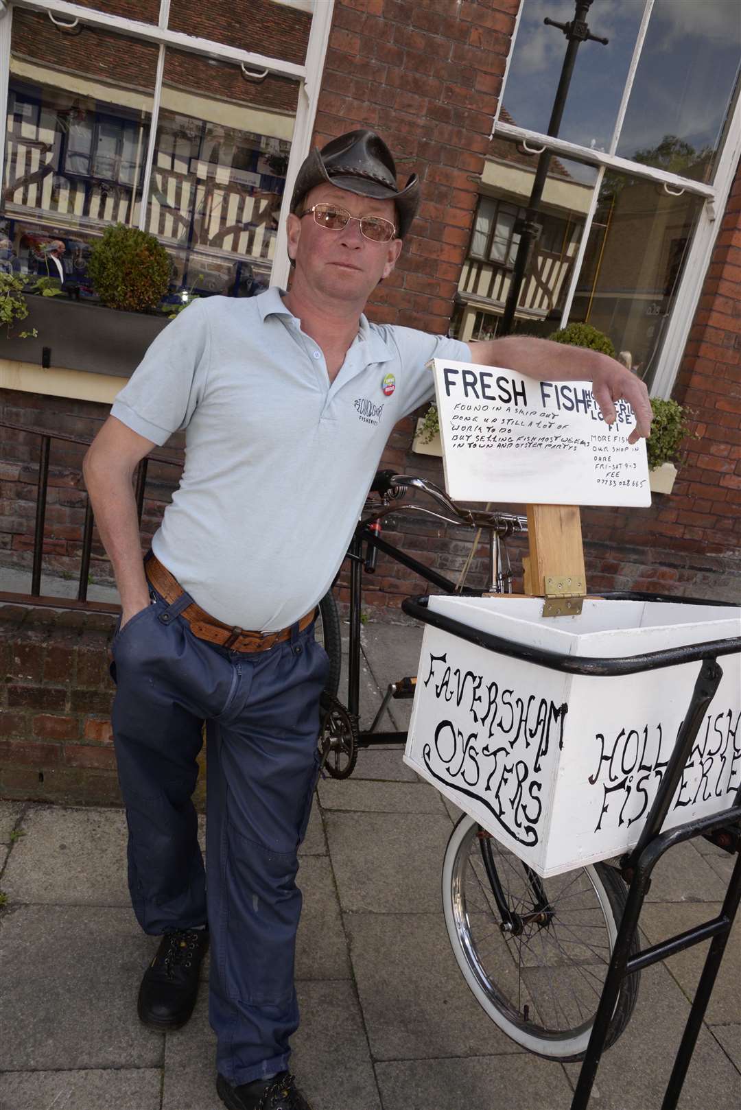 Mark with his 1920 vintage Pashley trade bike which has been stolen.