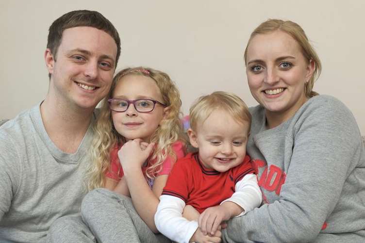 Gary with Caitlin Rose-Faber, 6, Finlay Rose-Faber, 1, and Olivia Rose Faber