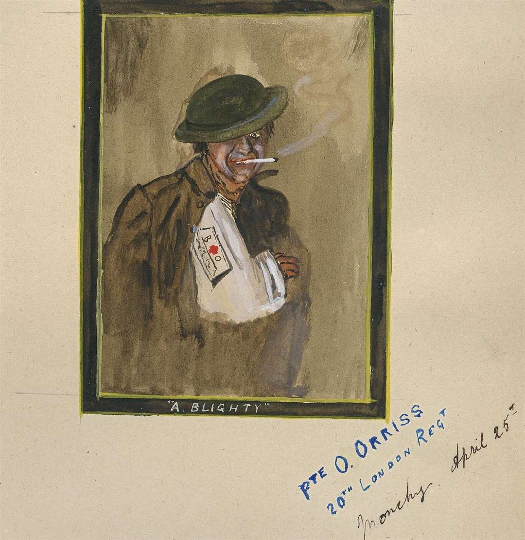 Pt Offiss's depiction of a wounded Tommy