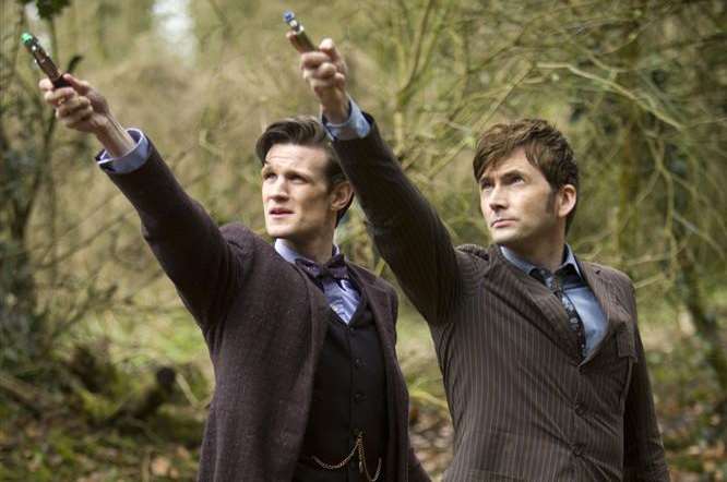 Matt Smith and David Tennant in the Day of the Doctor episode