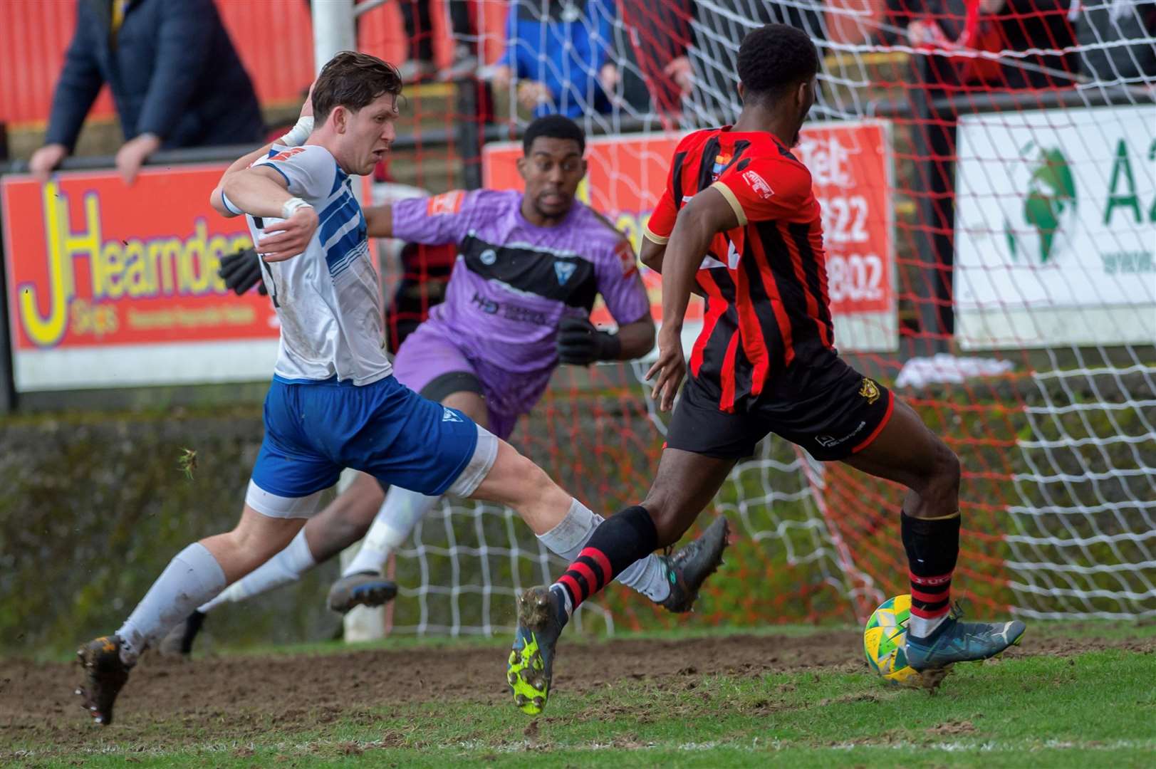 Sittingbourne defender Michael Turner wins a header. Picture: Ian Scammell