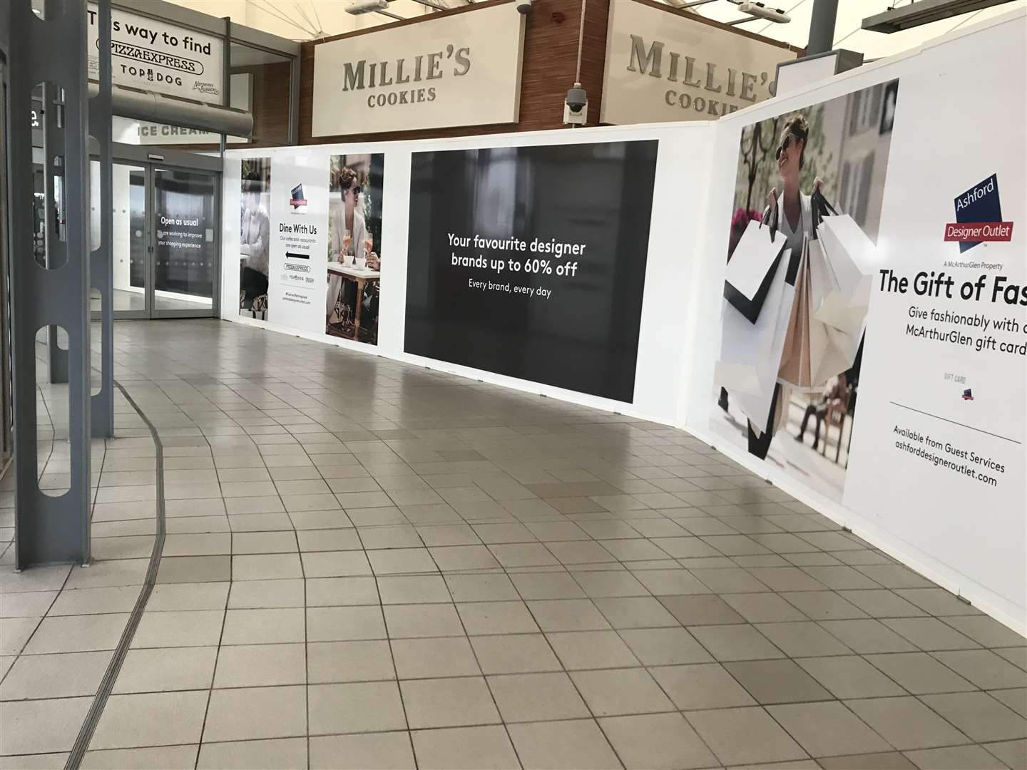 The Outlet's former food court is now closed as work begins on the extension