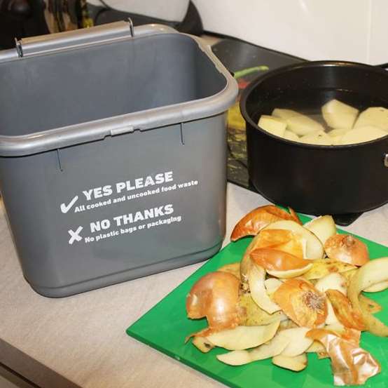Kitchen caddies for food waste have been delivered to homes