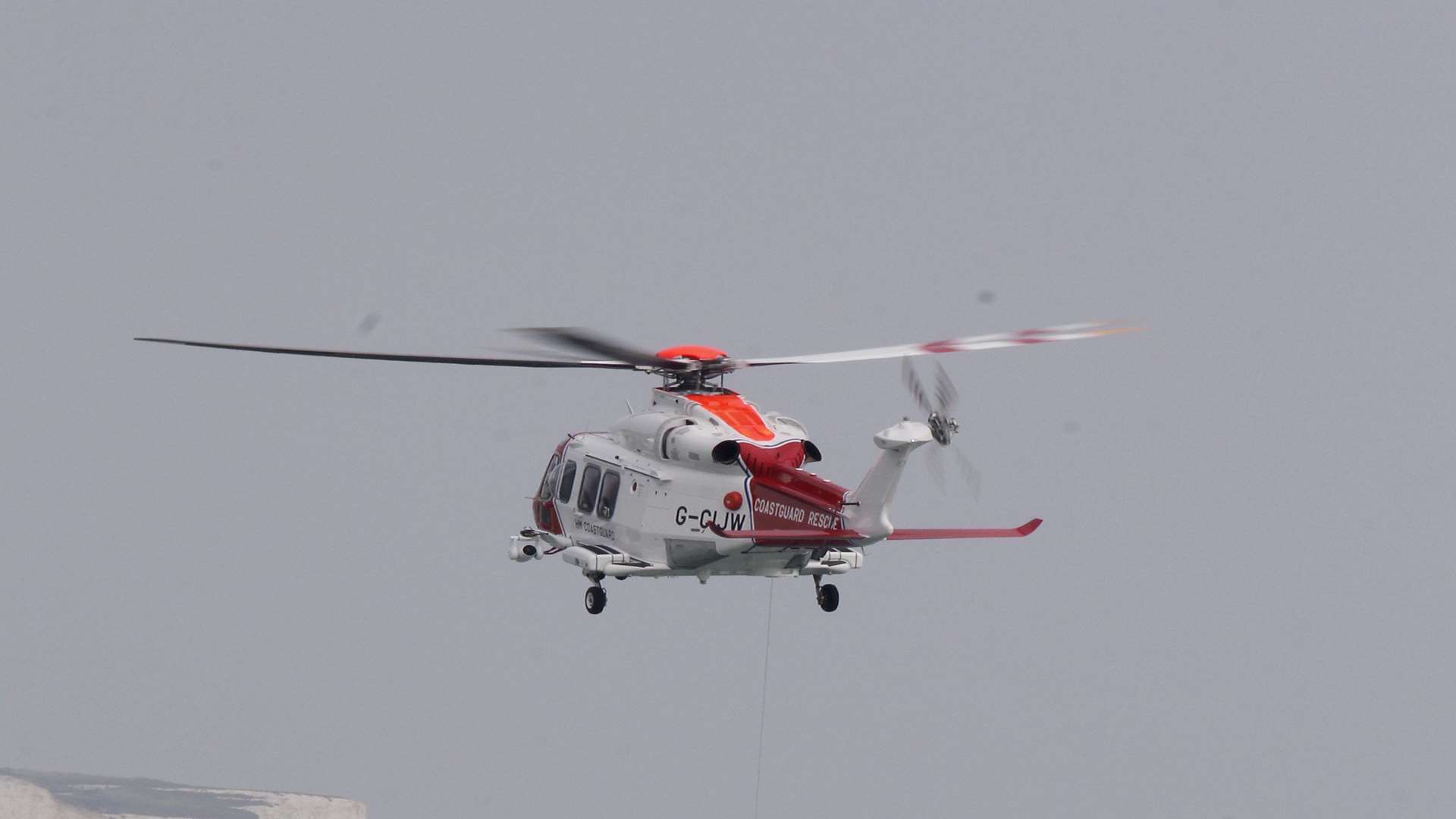 Maritime & Coastguard Agency helicopter. Stock image.