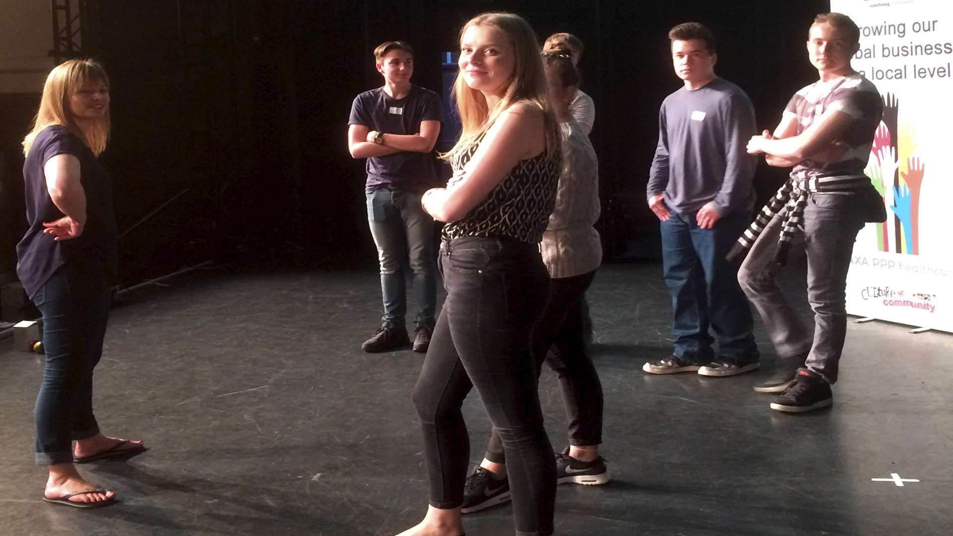 Ten sixth formers from Skinners Kent Academy in Tunbridge Wells treaded the boards at the town?s Assembly Hall Theatre in a session designed to improve their employablility