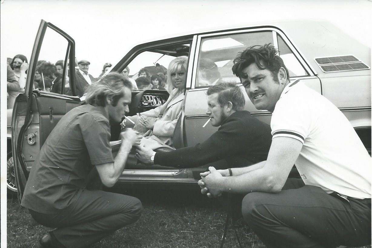 Bert Taylor alongside Dian Dors who opened the Snodland Splash in 1973