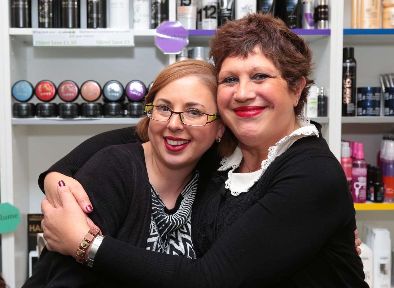 Anthea Mitchell and Marianna Moore work together at Hair Professional in Maidstone.