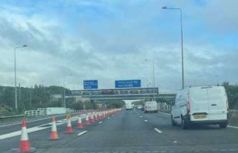 M2 Sundridge Hill exit closed as work continues to fix bridge. Picture: Megan Carr