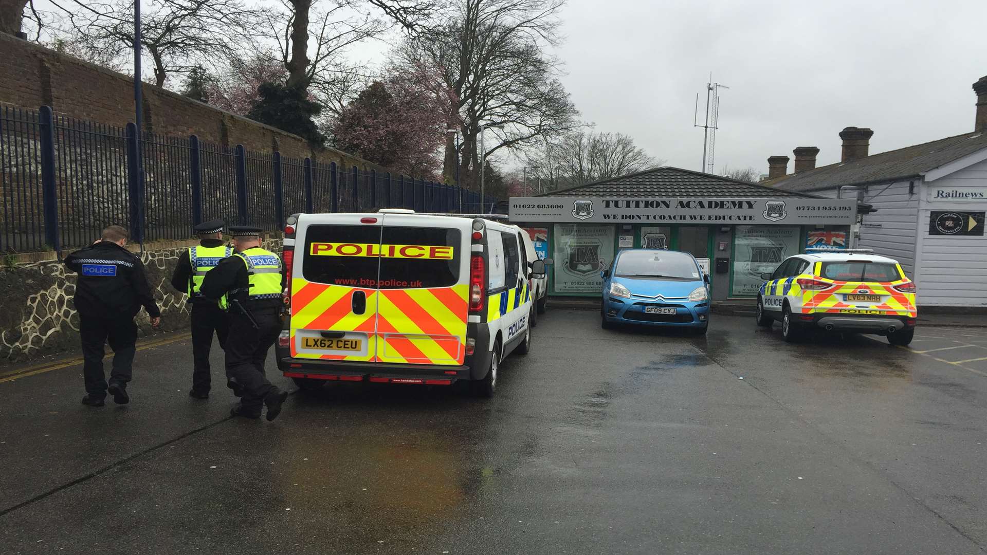 Police at Maidstone East station