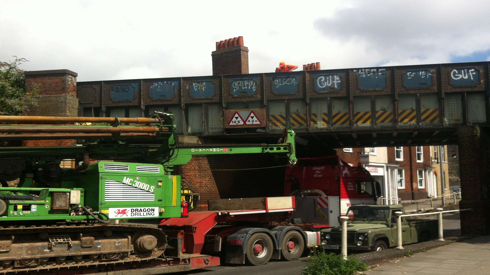 This lorry crashed into the railway bridge at Canterbury East station