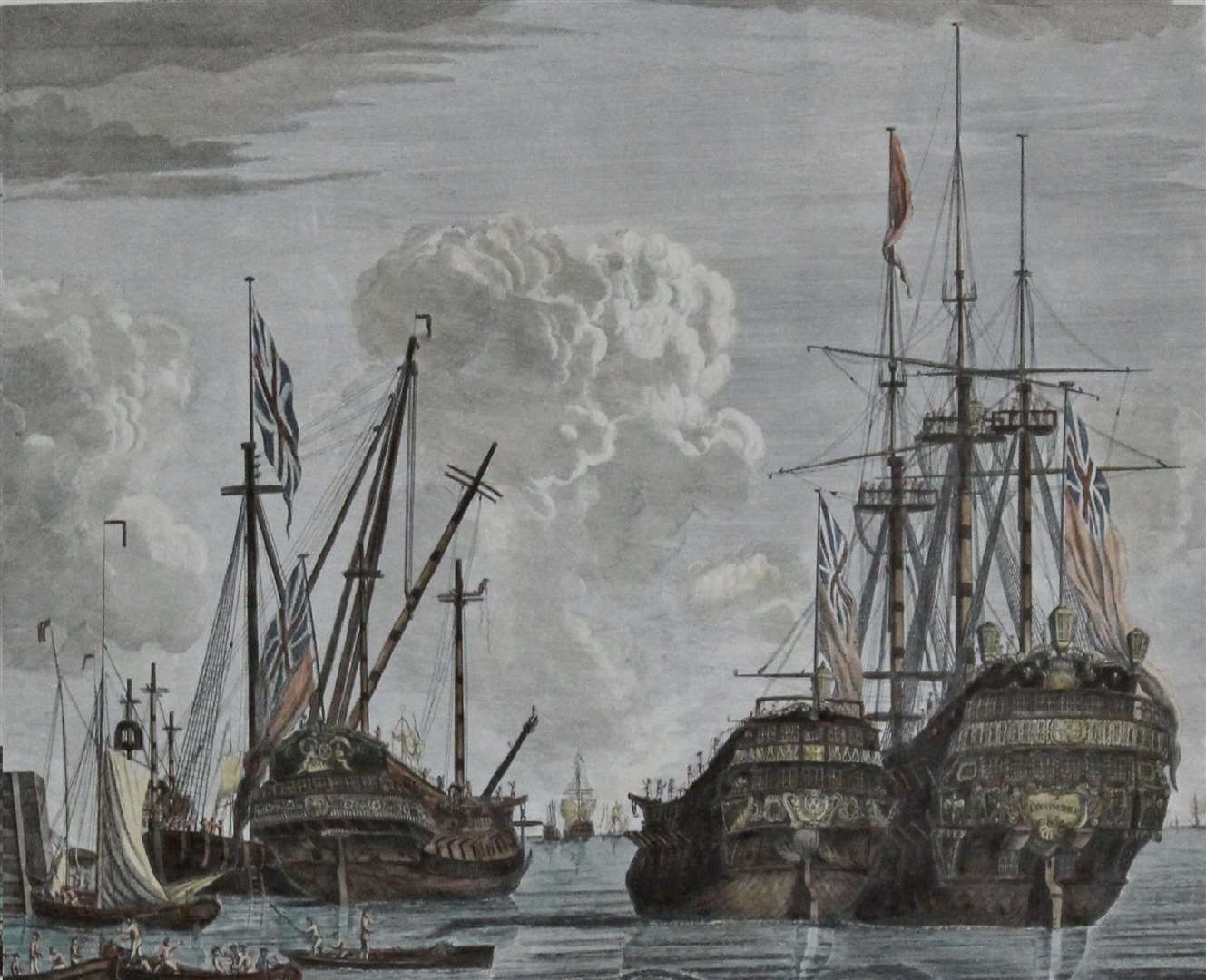 An engraving of what the HMS Invincible would have looked like by John Boyell. Picture: Chatham Historic Dockyard Trust Collection
