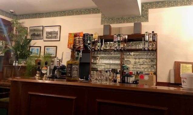 This traditional wooden bar supported a number of taps, including a number of lagers, Guinness and several other beers but none were available