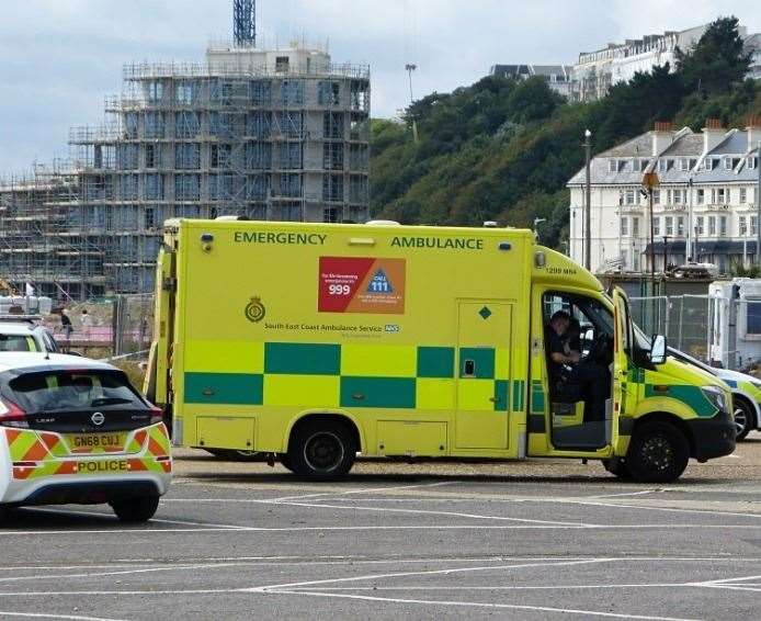 Emergency services in Folkestone. Picture: UKNIP