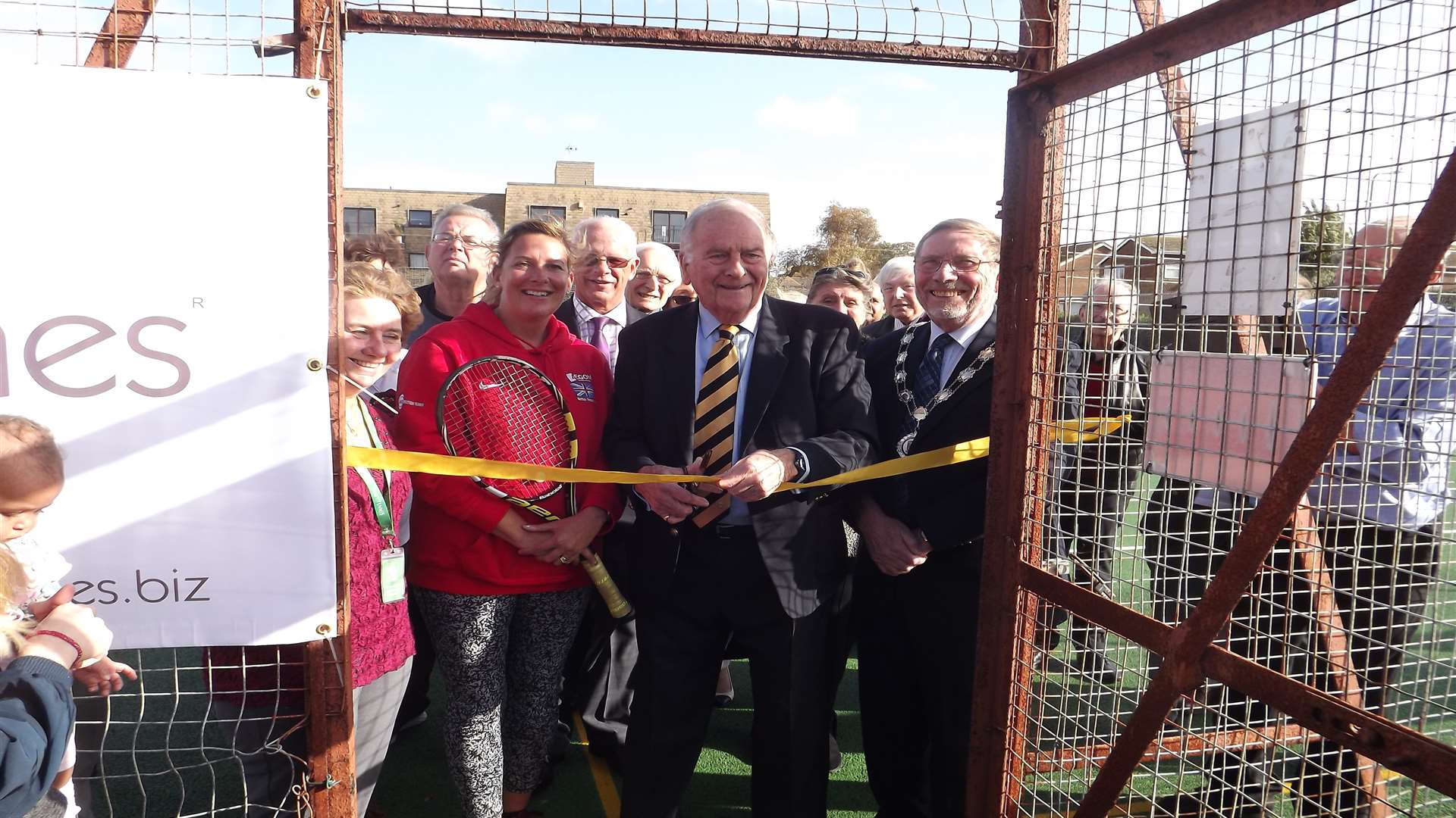 The grand opening of the refurbished tennis courts at Birchington Bowls Club