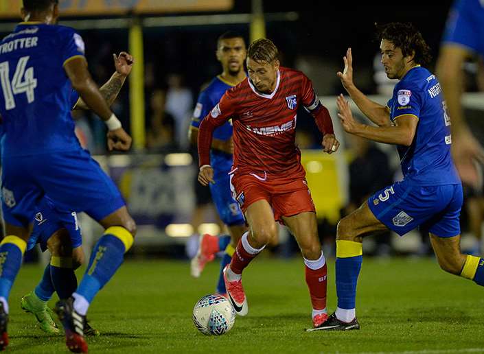 Lee Martin in action for Gillingham Picture: Ady Kerry