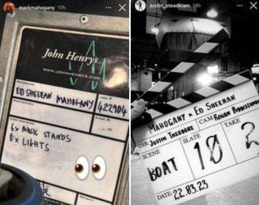 A kmfm listener did some digging and found out that Ed Sheeran could have been filming a video at the Historic Dockyard, Chatham. Picture: Instagram (63167183)