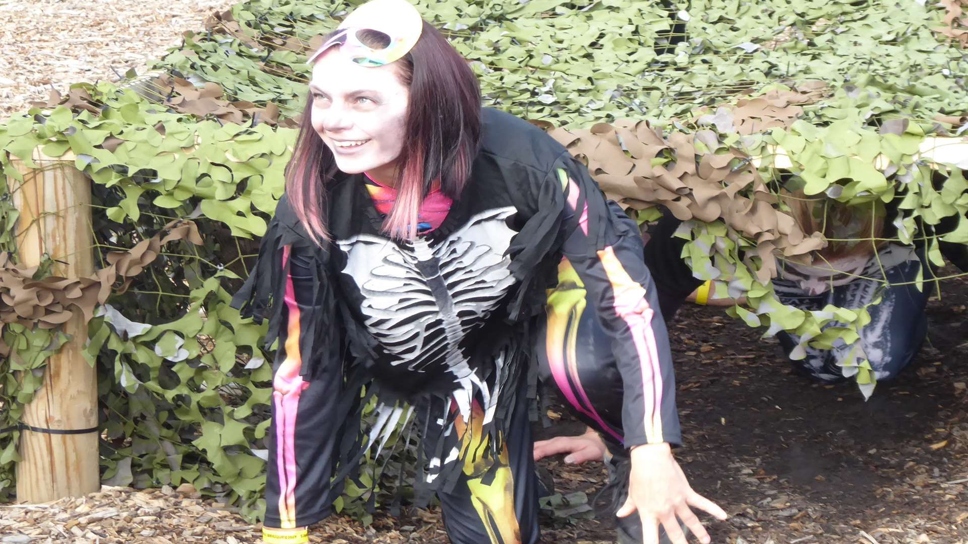 The Reckless Abandonment team donned skeleton outfits to raise funds for Fresh Visions at the KM Assault Course Challenge where 20 teams of six people raised £6,000 for 14 good causes.