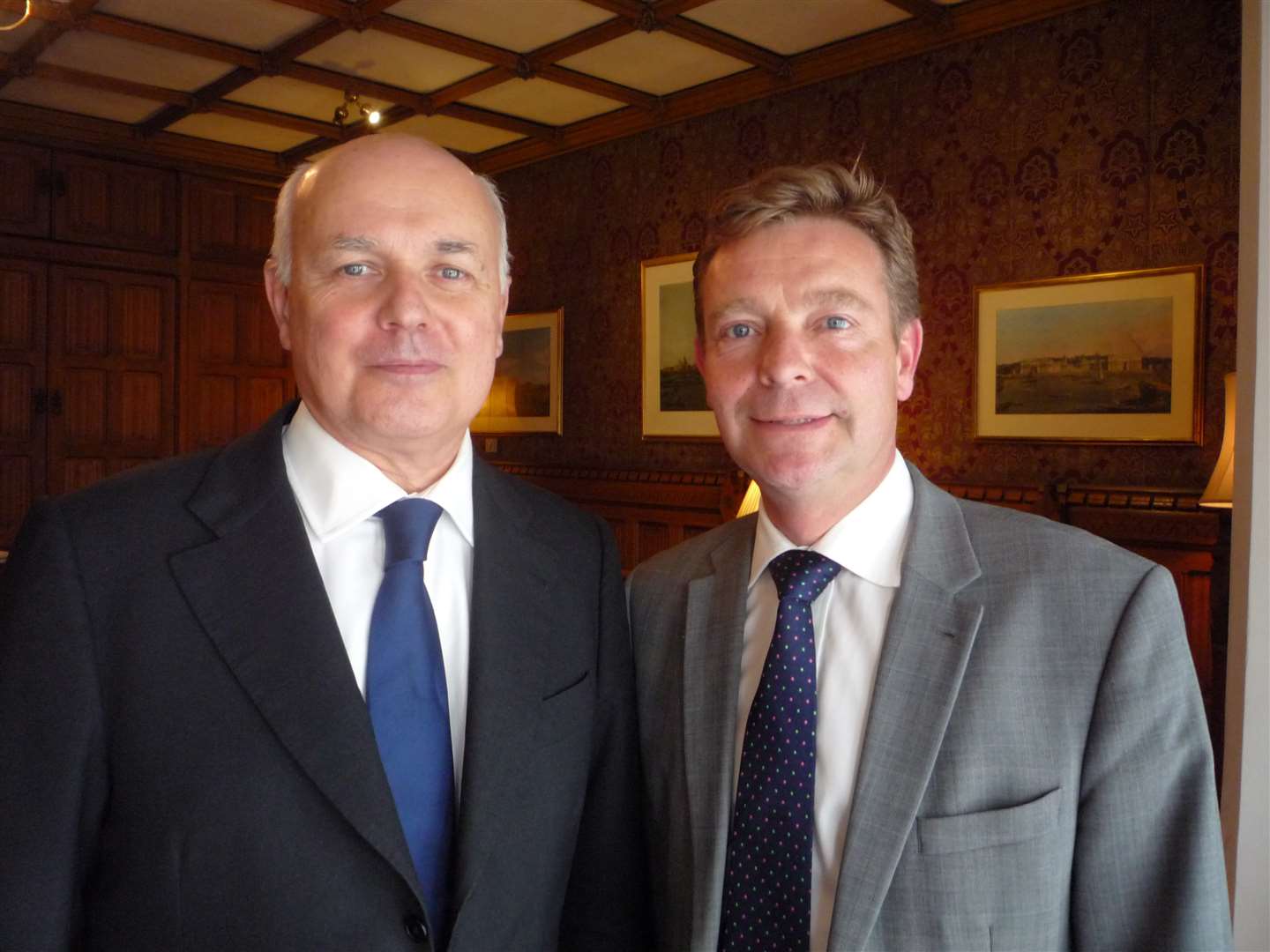 Craig Mackinlay with Iain Duncan Smith discussing employment in South Thanet