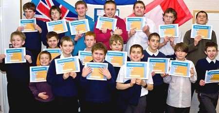 AWARD WINNERS: Pupils with their certificates