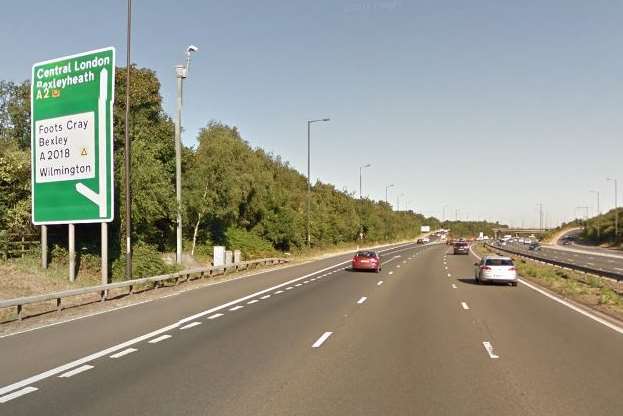 The incident took place on the London bound carriageway of the A2