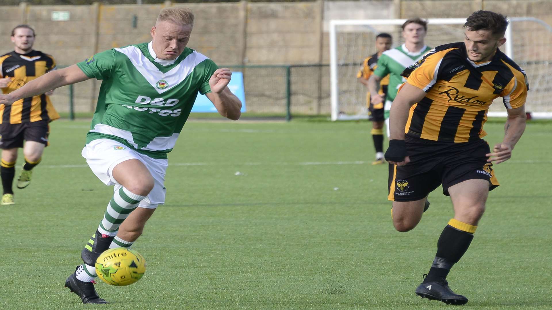 Stuart Zanone on the attack for Ashford at the weekend Picture: Paul Amos