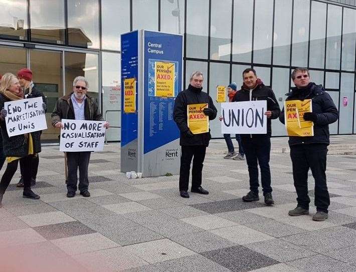 A previous University of Kent strike in 2018