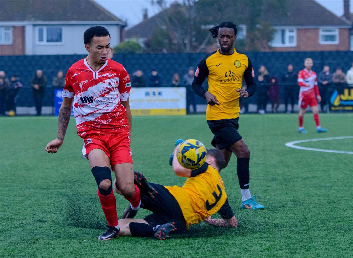 Substitute TJ Jadama in the thick of it for Ramsgate on his return from injury. Picture: Stuart Watson