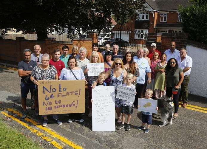 Residents previously held a protest over the plans. Picture: Andy Jones