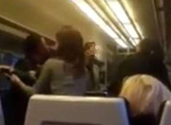 Passengers jumped to the woman's defence