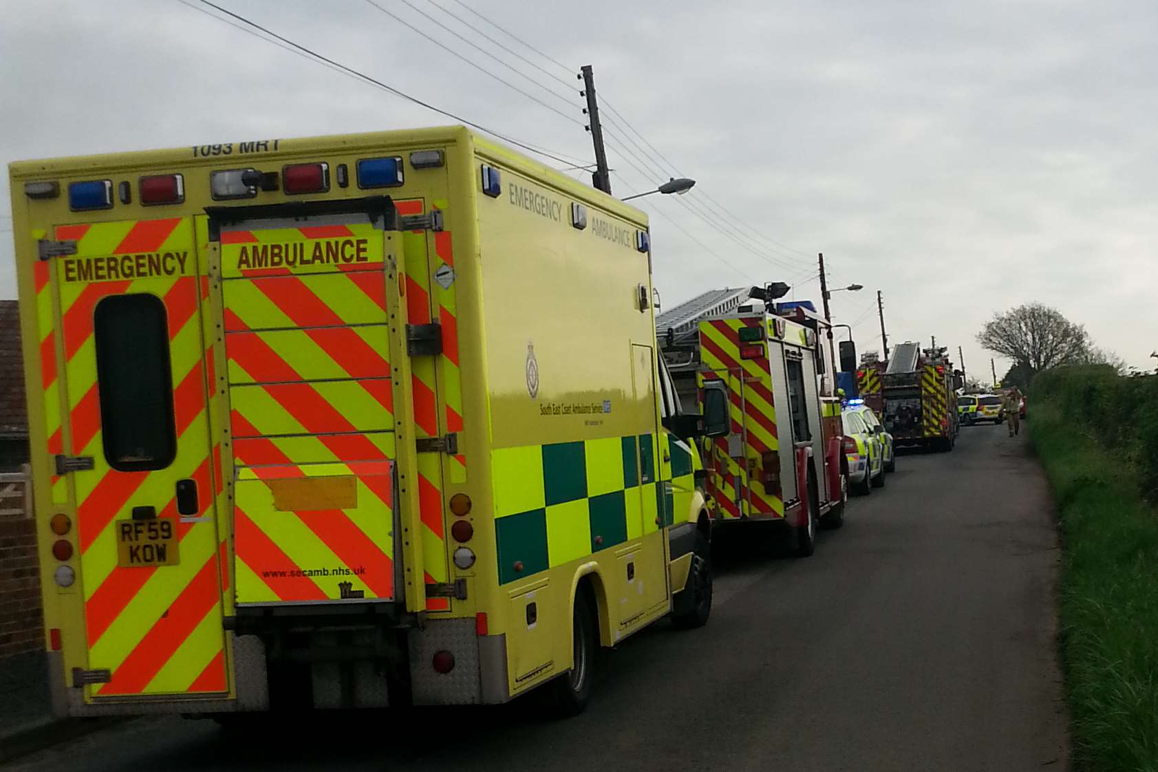 Emergency services in Yorkletts after a body was discovered in a blazing shed