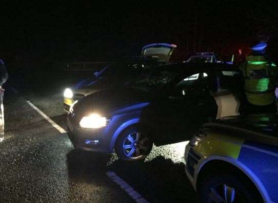 The police stinger was used to stop the car. Picture: Kent Police Roads