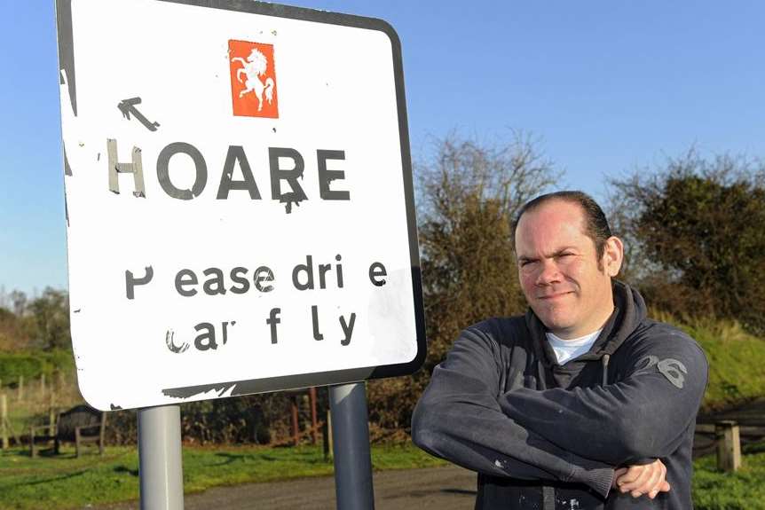 Cllr Andy Culham complained about the sign being defaced