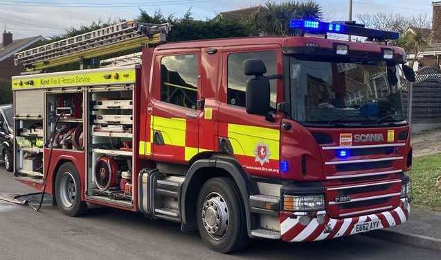 A fire engine was hit with rocks. Picture: Stock image