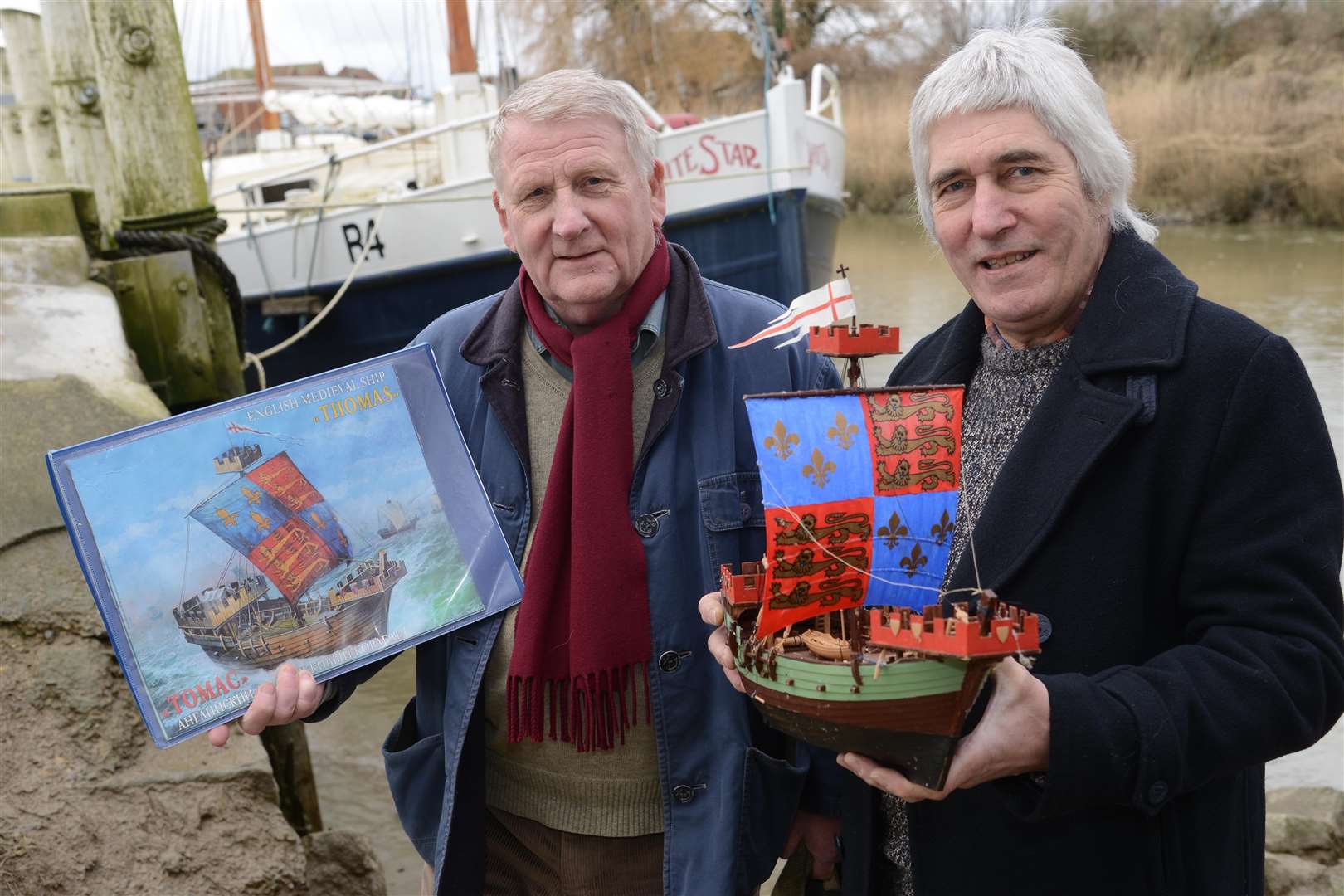 Shipwright Bob Hill and Bob Martin planned to build a medieval ship and visitor centre on Sandwich Quay together
