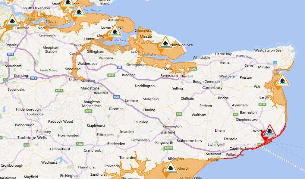 Flood warnings issued across Kent today Picture: Environment Agency