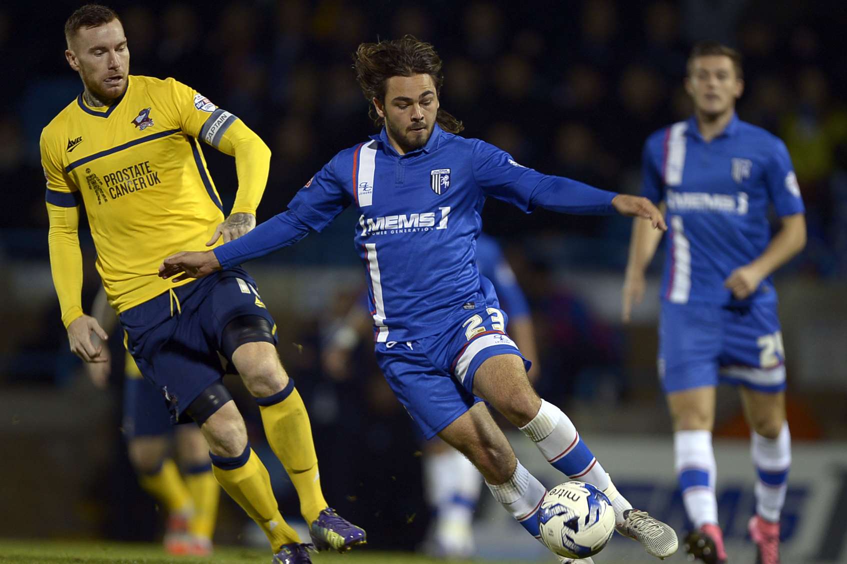 Bradley Dack battles in midfield during the 2-1 win over Scunthorpe Picture: Barry Goodwin