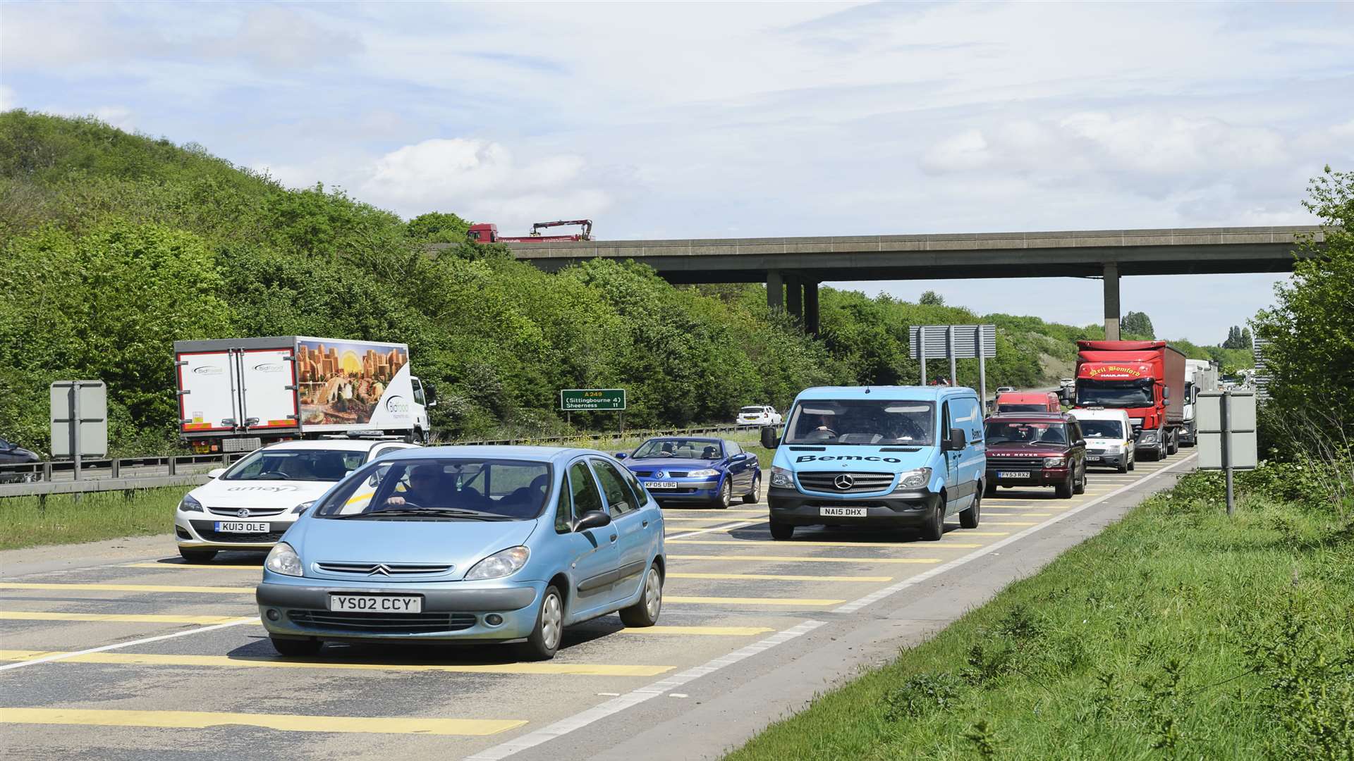 There are delays after a crash on the M2 near the Stockbury roundabout. Stock picture