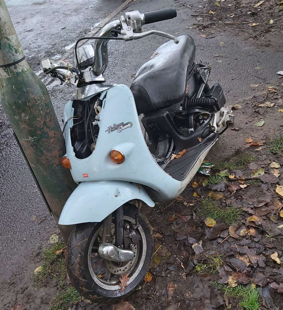 Police are looking to find the owner of this moped recovered in Maidstone. Picture: Kent Police