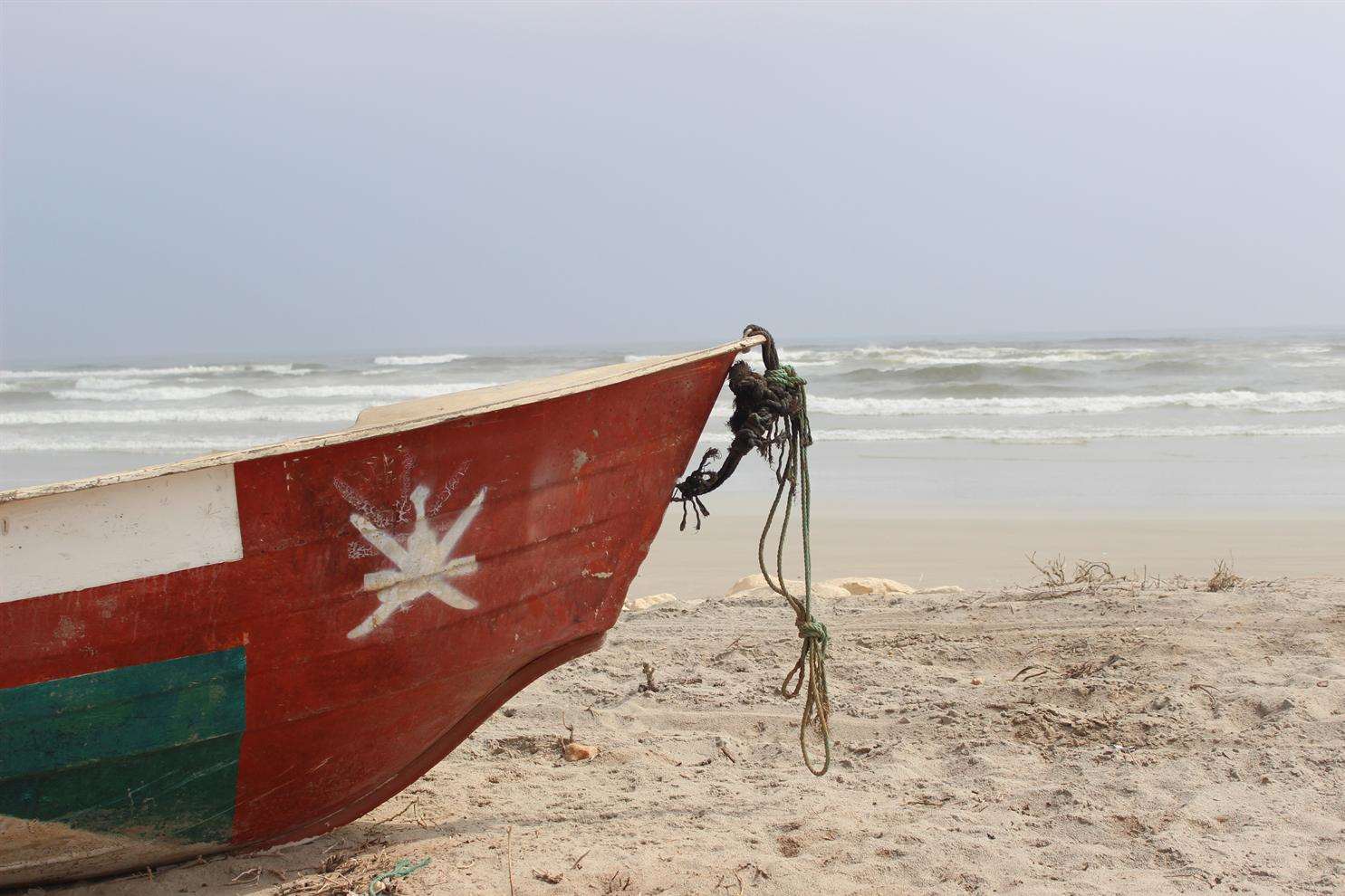 A fishing boat decorated in the colours of the flag. Picture: Ed McConnell