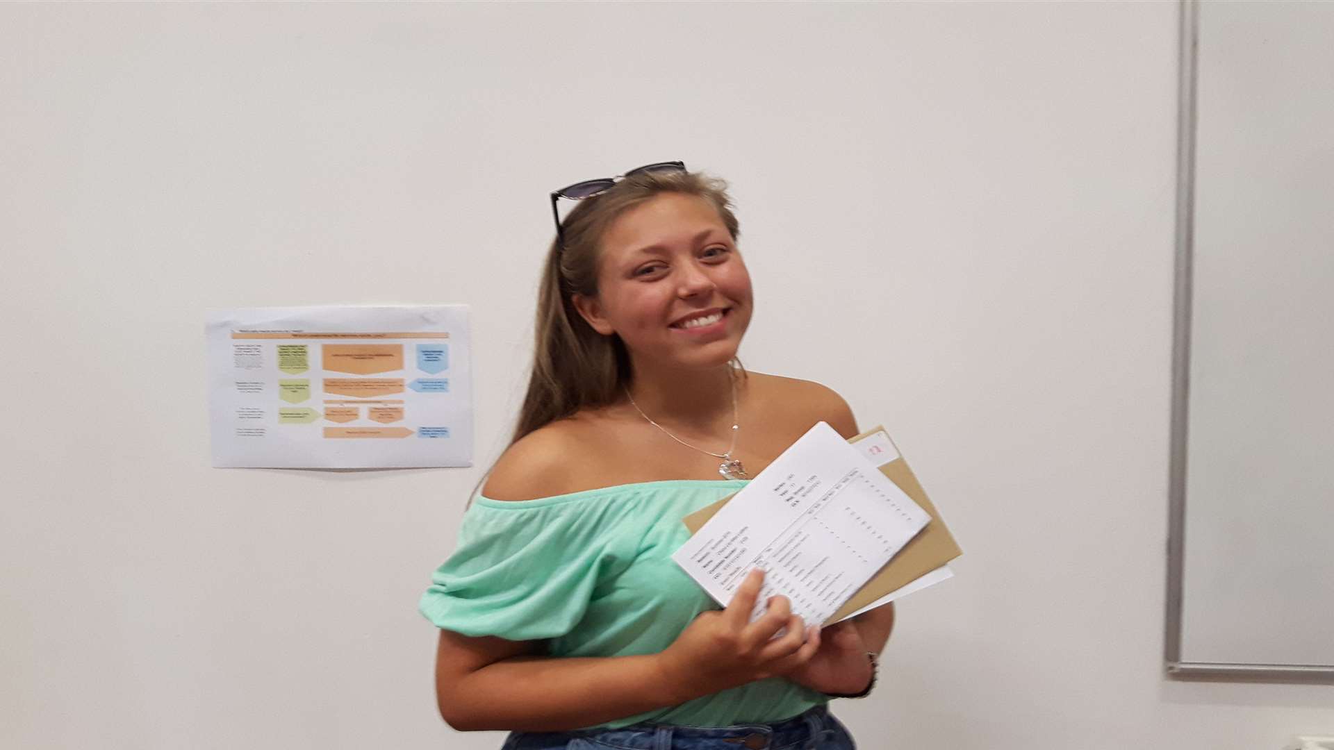 Chloe Ludlow celebrated achieving an A* along with four A grades and five B grades in her GCSEs