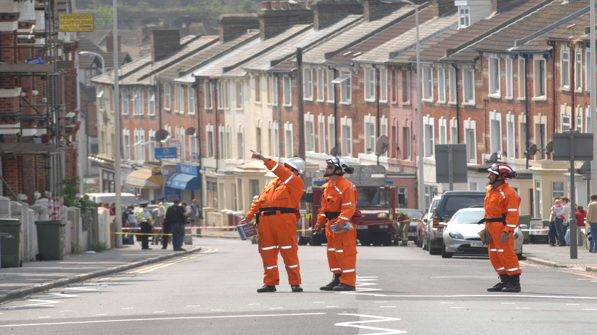Blackbull Road in Folkestone was sealed off while damage assessments were carried out.