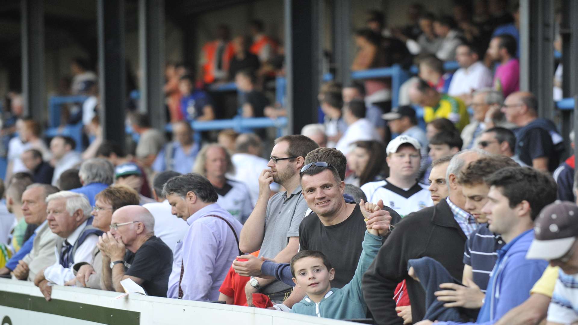 Dover fans enjoying an afternoon at Crabble without causing trouble Picture: Tony Flashman