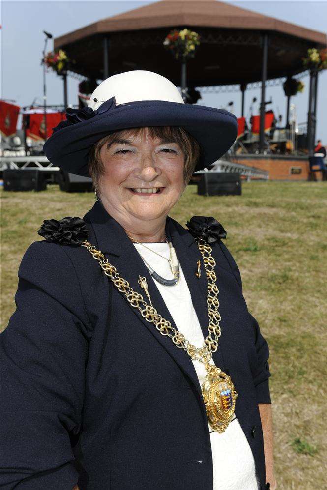 Always proud to represent her town, the mayor of Deal, Cllr Marlene Burnham