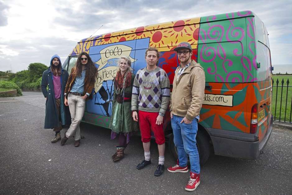 CoCo and the Butterfields with Frank the tour bus
