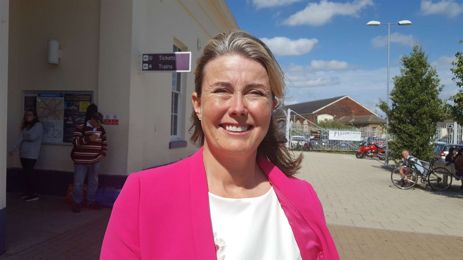 Canterbury's Conservative parliamentary candidate Anna Firth points out the bookies still have her as favourite