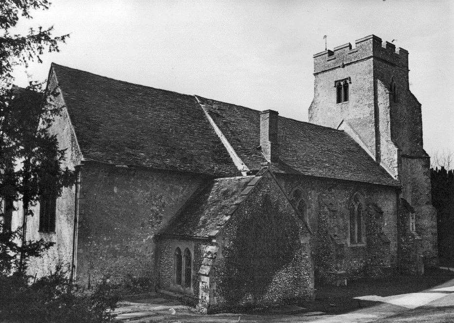 A very rare view illustrating the church of St Mary’s Eastwell in 1947 - nearly four years before the nave collapse. Picture: Steve Salter