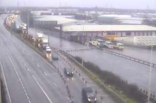 Traffic is diverted to the Dartford tunnel. Picture: Highways Agency